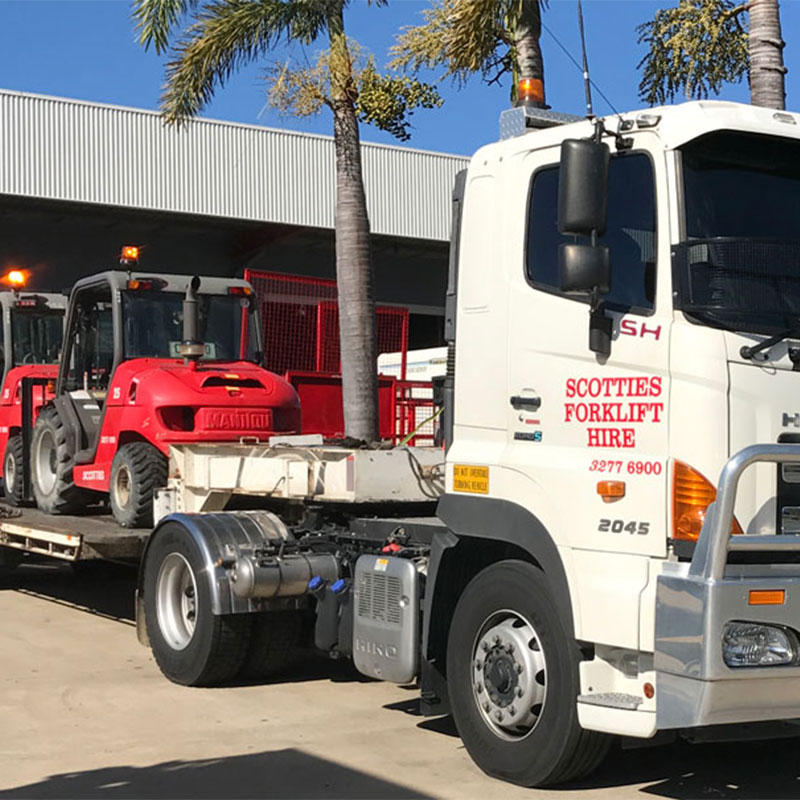 Scotties Forklift Hire deliver their hire forklifts to worksites, warehouses and industrial facilities,